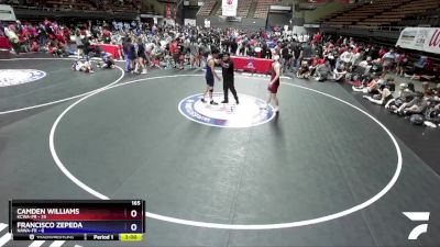 165 lbs Round 2 (16 Team) - Camden Williams, KCWA-FR vs Francisco Zepeda, NAWA-FR