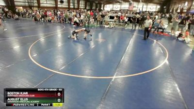 65 lbs Quarterfinal - August Ellis, Sanderson Wrestling Academy vs Boston Kjar, Northside Wrestling Club