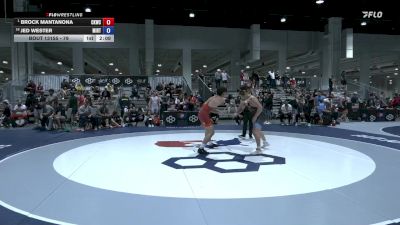 79 lbs Champ. Round 4 - Brock Mantanona, Cliff Keen Wrestling Club vs Jed Wester, Minnesota - RTC