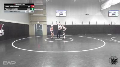 110 lbs Champ. Round 1 - Elise Johnson, San Mateo vs Lily Bradshaw, Half Moon Bay