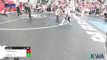 92 lbs Quarterfinal - Damian Barbosa, Honey Badgers Wrestling Club vs Jacob Boren, Verdigris Youth Wrestling