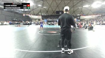 Boys 2A 113 lbs Champ. Round 2 - Kolston Hulegaard, Ridgefield vs Xavier Guzman, Othello