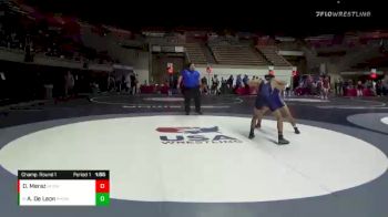 145 lbs Champ. Round 1 - Adrian De Leon, Redwood High School Wrestling vs Damian Meraz, Righetti High School Wrestling