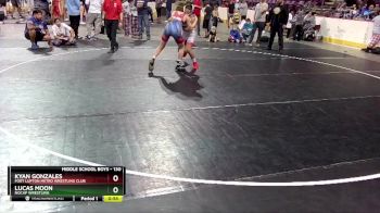 130 lbs Cons. Semi - Lucas Moon, NOCAP Wrestling vs Kyan Gonzales, Fort Lupton Metro Wrestling Club