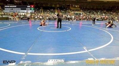 120 lbs Round Of 16 - Piper Weaver, Cushing vs Serenity Sandoval, SlyFox Wrestling Academy