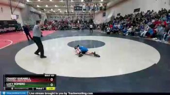 94 Girls Round 1 - Lucy Romero, Thorton vs Chasey Karabell, Eaglecrest Wrestling Club