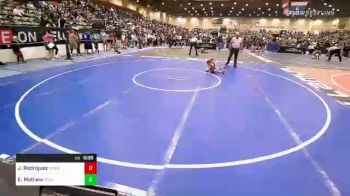 37 lbs Quarterfinal - Jiovani Rodriguez, Sunnyside Little Grapplers vs Elijah Mathew, Spazz Wrestling