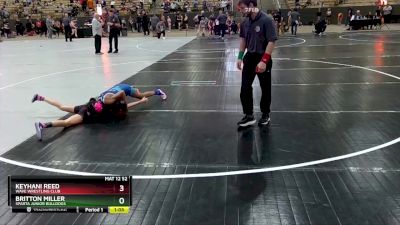 91 lbs Round 1 - Keyhani Reed, Wave Wrestling Club vs Britton Miller, Sparta Junior Bulldogs