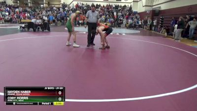 JV-20 lbs Cons. Semi - Hayden Haber, Prairie, Cedar Rapids vs Cody Morris, Iowa City, West