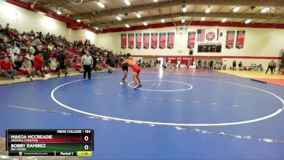 184 lbs Cons. Round 2 - Bobby Ramirez, Rio Hondo vs Makoa McCreadie, Arizona Christian