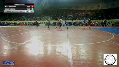 175 lbs Consi Of 8 #1 - Kolt Stevens, Fort Gibson Youth Wrestling vs Aiden Young, Blanchard High School