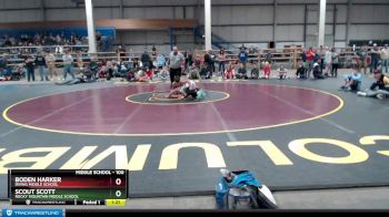 100 lbs Semifinal - Boden Harker, Irving Middle School vs Scout Scott, Rocky Mountain Middle School