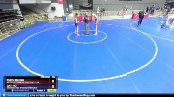 132 lbs Cons. Round 3 - Theo Ebling, Valley Silverbacks Wrestling Club vs Dat Ho, Creekside Red Raiders Wrestling