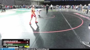 98 lbs Round 4 - Jasmeen Blacketer, Franklin Pierce Cardinal Wrestling Club vs Emily Sahlin, Fitness Quest Wrestling Club