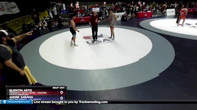 220 lbs Quarterfinal - Quentin Artis, Community Youth Center - Concord Campus Wrestling vs Andre Saravia, Beat The Streets - Los Angeles
