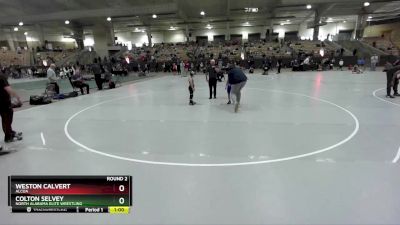 55 lbs Round 2 - Weston Calvert, Alcoa vs Colton Selvey, North Alabama Elite Wrestling