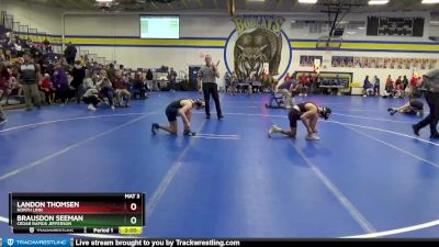 JV-8 lbs Round 2 - Brausdon Seeman, Cedar Rapids Jefferson vs Landon Thomsen, North Linn