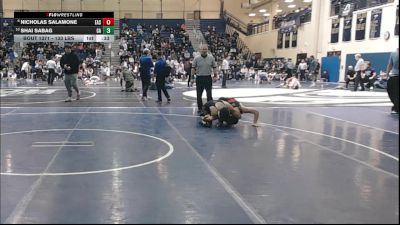 133 lbs Consi Of 4 - Nicholas Salamone, Easton vs Shai Sabag, Germantown Academy