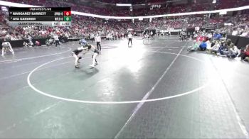 Girls 107 lbs Quarterfinal - Margaret Barrett, Sauk Prairie/Wis. Heights-Girls vs Ava Gardner, Marshfield Girls