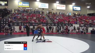 70 kg Rnd Of 16 - Jacob Butler, Oklahoma Regional Training Center vs Deondre Wilson, Legends Of Gold Wrestling