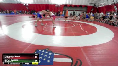 175 lbs Finals (2 Team) - Teague Granum, Team Red vs Espyn Sweers, Team Blue