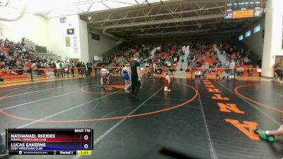 78-79 lbs Round 3 - Nathanael Rhodes, Powell Wrestling Club vs Lucas Eakerns, Cody Wrestling Club