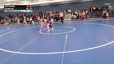 112-123 lbs Semifinal - Joslyn Engel, 308 Wrestling Academy vs Chloee Faz, Minden Wrestling Club