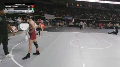 D 1 120 lbs Champ. Round 2 - Ethan Taylor, Destrehan vs Eli Vincent, Catholic - B.R.