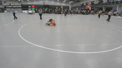 130 lbs Cons. Quarters - Brielynn Jackson, Greater Heights Wrestling vs Claire Lancaster, Norman Grappling Club