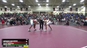 215 lbs Cons. Round 2 - Anthony Macareno, Des Moines Lincoln vs Rome Freeman, Dubuque Senior