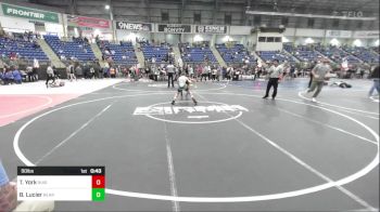 90 lbs Consi Of 4 - Trenton York, Ruis Wr Acd vs Brayden Lucier, Bear Cave WC