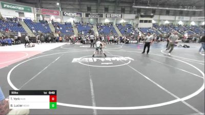 90 lbs Consi Of 4 - Trenton York, Ruis Wr Acd vs Brayden Lucier, Bear Cave WC