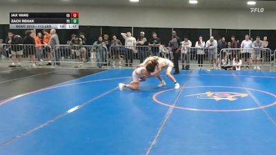 113 lbs Consi Of 16 #1 - Jax Vang, CA vs Zach Rehak, PA