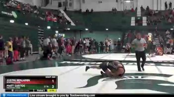 141 lbs Cons. Round 5 - Matt Santos, Michigan State vs Justin Benjamin, Northwestern