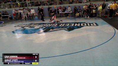 97 lbs Cons. Semi - Harley Hyatt, Kenai Kavemen Wrestling Club vs Cole Iverson, Bethel Freestyle Wrestling Club