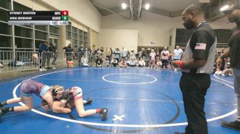 85 lbs Rr Rnd 3 - Sydney Breton, NewWhale Pink - Girls vs Aria Bushaw, MGW Black Widows - Girls