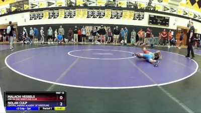 87 lbs Cons. Semi - Malachi Vessels, One On One Wrestling Club vs Nolan Culp, Central Indiana Academy Of Wrestling