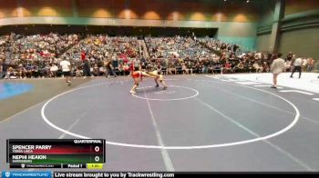 144 lbs Quarterfinal - Spencer Parry, Yorba Linda vs Nephi Heakin, Harrisburg