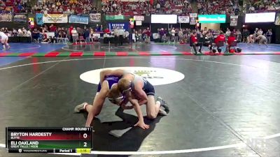 AA - 138 lbs Champ. Round 1 - Bryton Hardesty, Butte vs Eli Oakland, Great Falls / MSDB