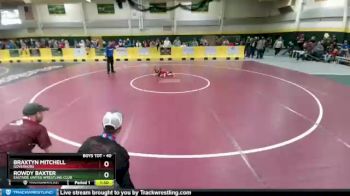 40 lbs Quarterfinal - Ollie Rusk, Whitewood Wrestling Club vs Porter Bertram, Watford City Wolves