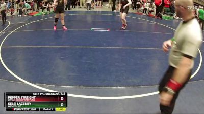 145 lbs Round 2 - Pepper Streight, Uintah Jr High Wrestling vs Kelsi Lazenby, Wasatch WC