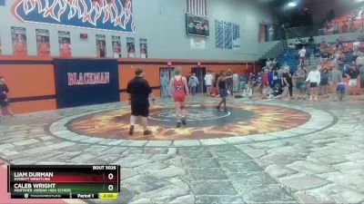 132 lbs Semifinal - Liam Durman, Everett Wrestling vs Caleb Wright, Mortimer Jordan High School