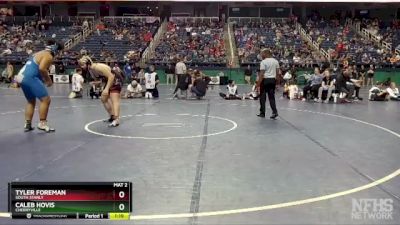 1A 285 lbs Quarterfinal - Tyler Foreman, South Stanly vs Caleb Hovis, Cherryville