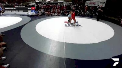 145 lbs Sarai Cortez, SCVWA - Santa Clara Valley Wrestling Association vs Abigail English-Reed, SAWA - Sacramento Area Wrestling Association