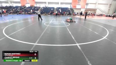 174 lbs Quarterfinal - Charlie Grygas, Oswego State vs Roman Martinez, Wesleyan (CT)