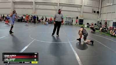 130 lbs Finals (2 Team) - Evan Ulrich, WV Wild vs Cael Short, 84 Athletes