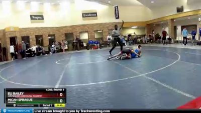 82 lbs Cons. Round 3 - Eli Bailey, Contenders Wrestling Academy vs Micah Sprague, Indiana