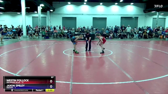 97 lbs Round 2 (8 Team) - Westin Pollock, Oklahoma Blue vs Jaxon Smiley ...