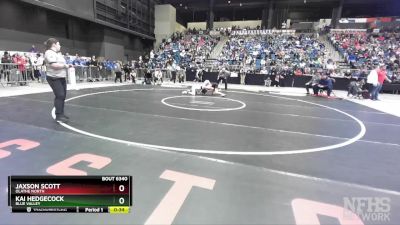 6A - 113 lbs Cons. Semi - Kai Hedgecock, Blue Valley vs Jaxson Scott, Olathe North