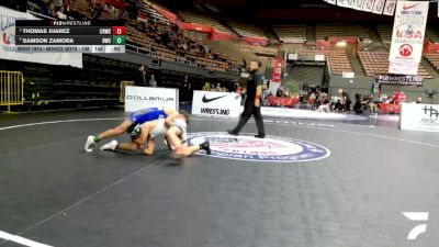 Novice Boys - 108 lbs 5th Place Match - Samson Zamora, Dethrone Wrestling Club vs Thomas Juarez, Closest Roaddogz Wrestling Club